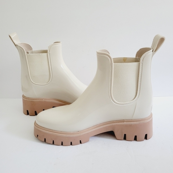 NEW Dolce Vita Thundr H2O Waterproof Chelsea Off White Rain Boot - Picture 2 of 7
